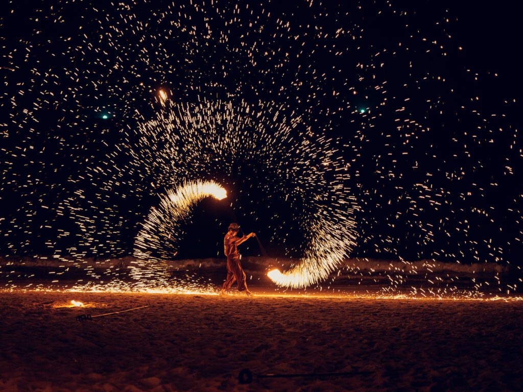 Spettacolo di fuoco a Phuket